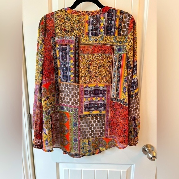 Liz Claiborne Sheer Bohemian Style Blouse Size M - Picture 2 of 7